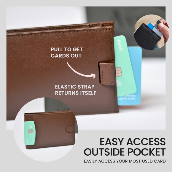 Brown leather wallet - Picture 3 of 6